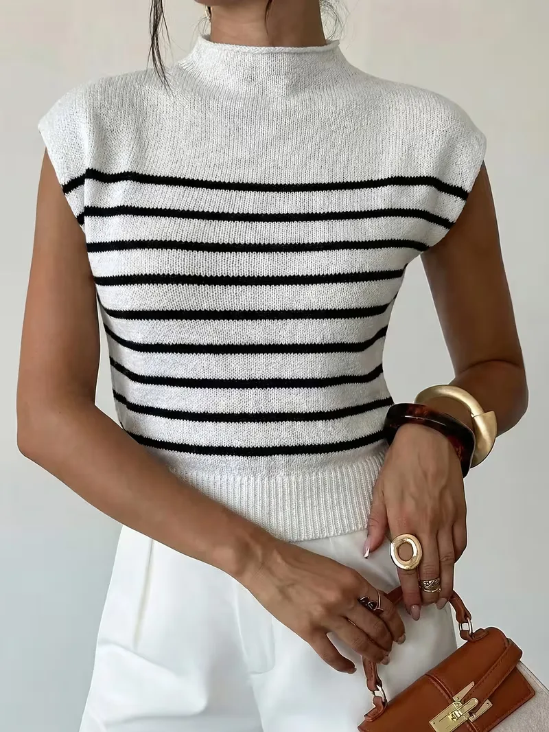 Mouwloos vest met mock neck - Image 4
