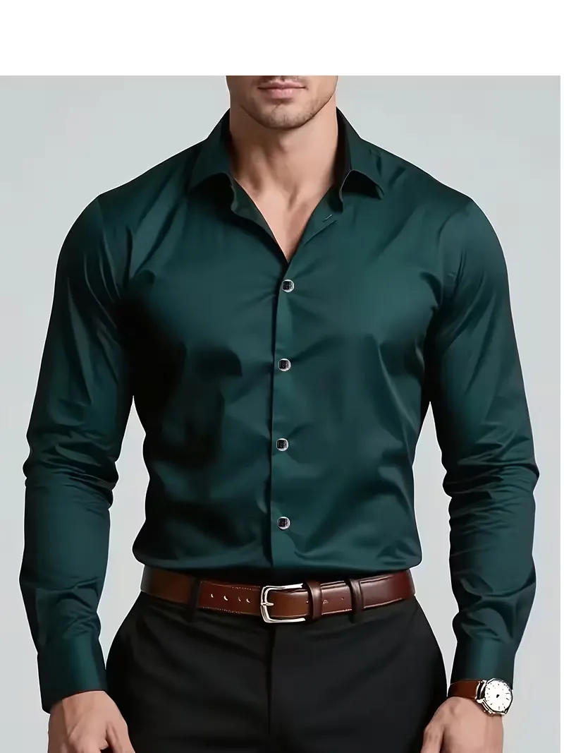 Nette overhemden slim fit mandarin kraag - Image 13