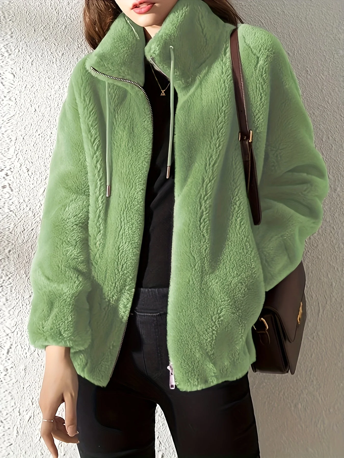 Nina | Casual warme teddyjas met trekkoord en rits - Image 20