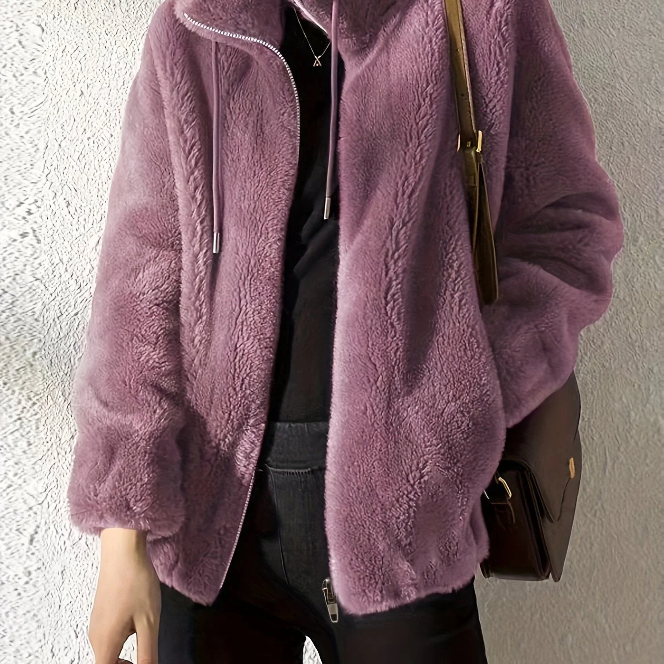 Nina | Casual warme teddyjas met trekkoord en rits - Image 28