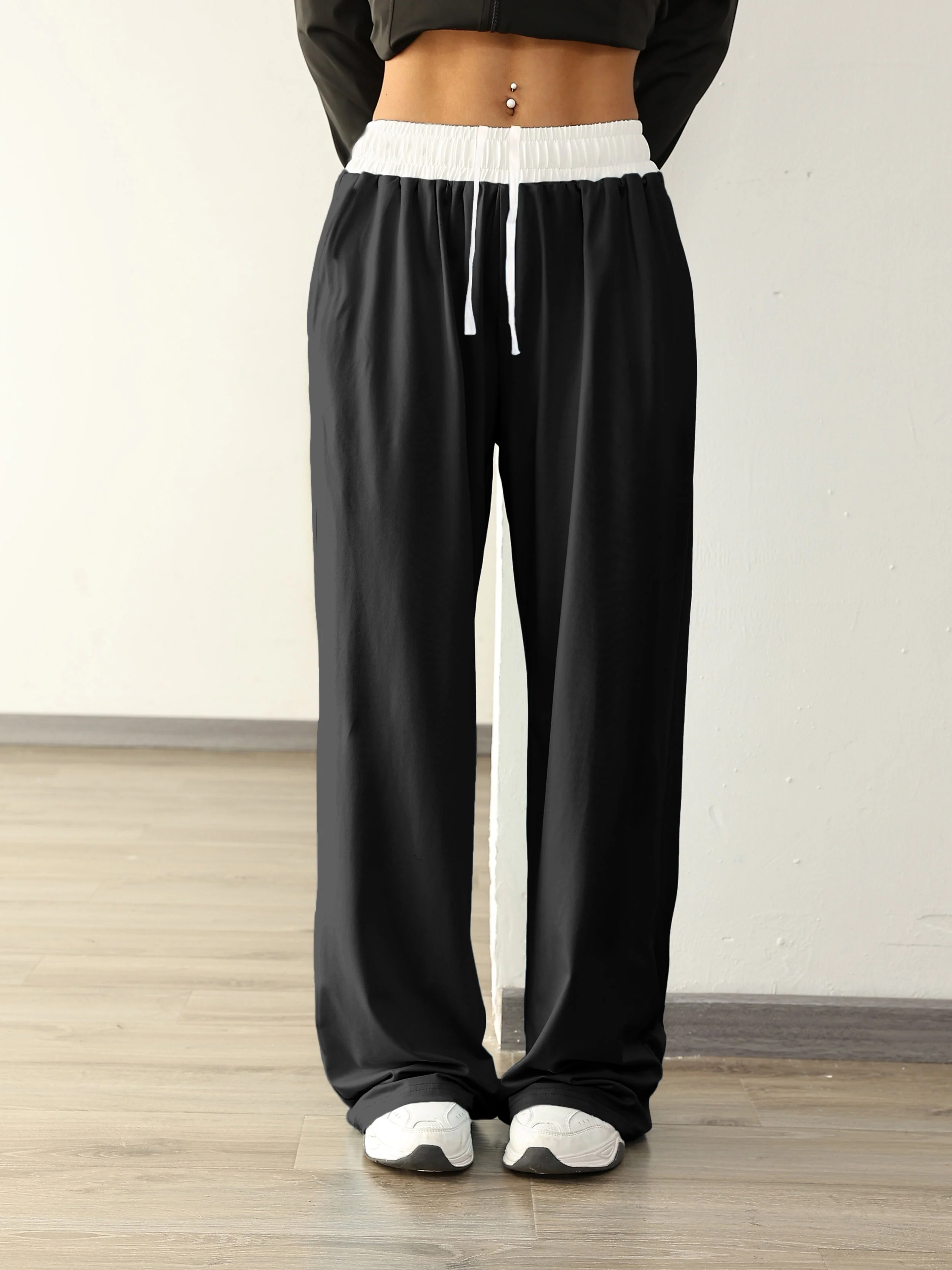 Nina | Hoge stretch kleurblok trainingsbroek met zakken - Image 7