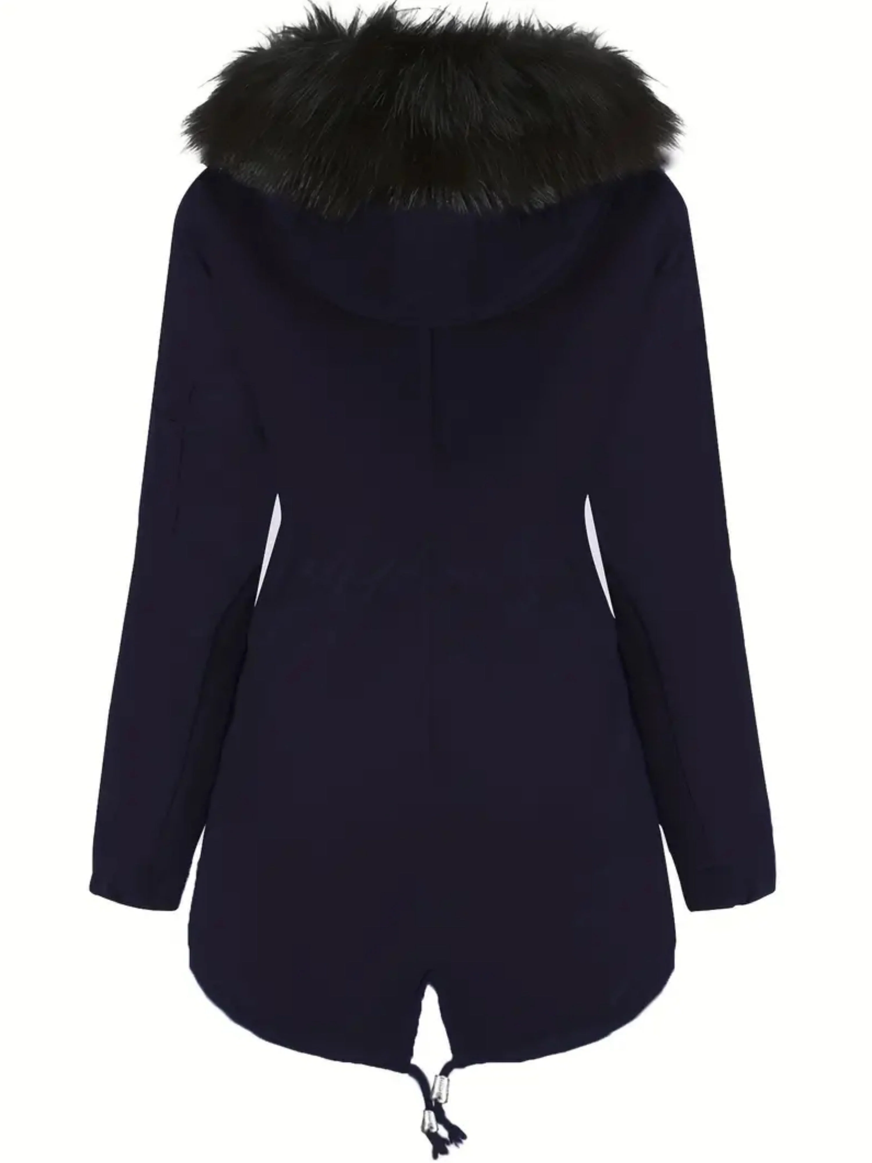 Nina | Ritsbare fuzzy hoodie parka jas - Image 15