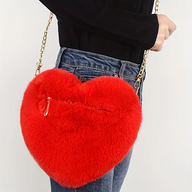 Nina | Schattige pluche hartvormige tas - Image 7