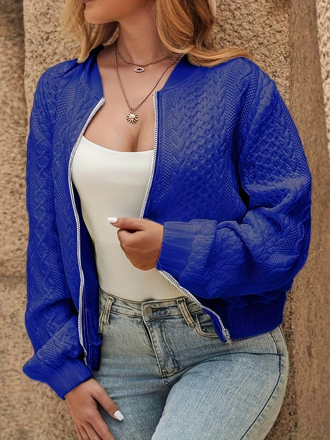 Nina | Textured bomberjack - Image 3