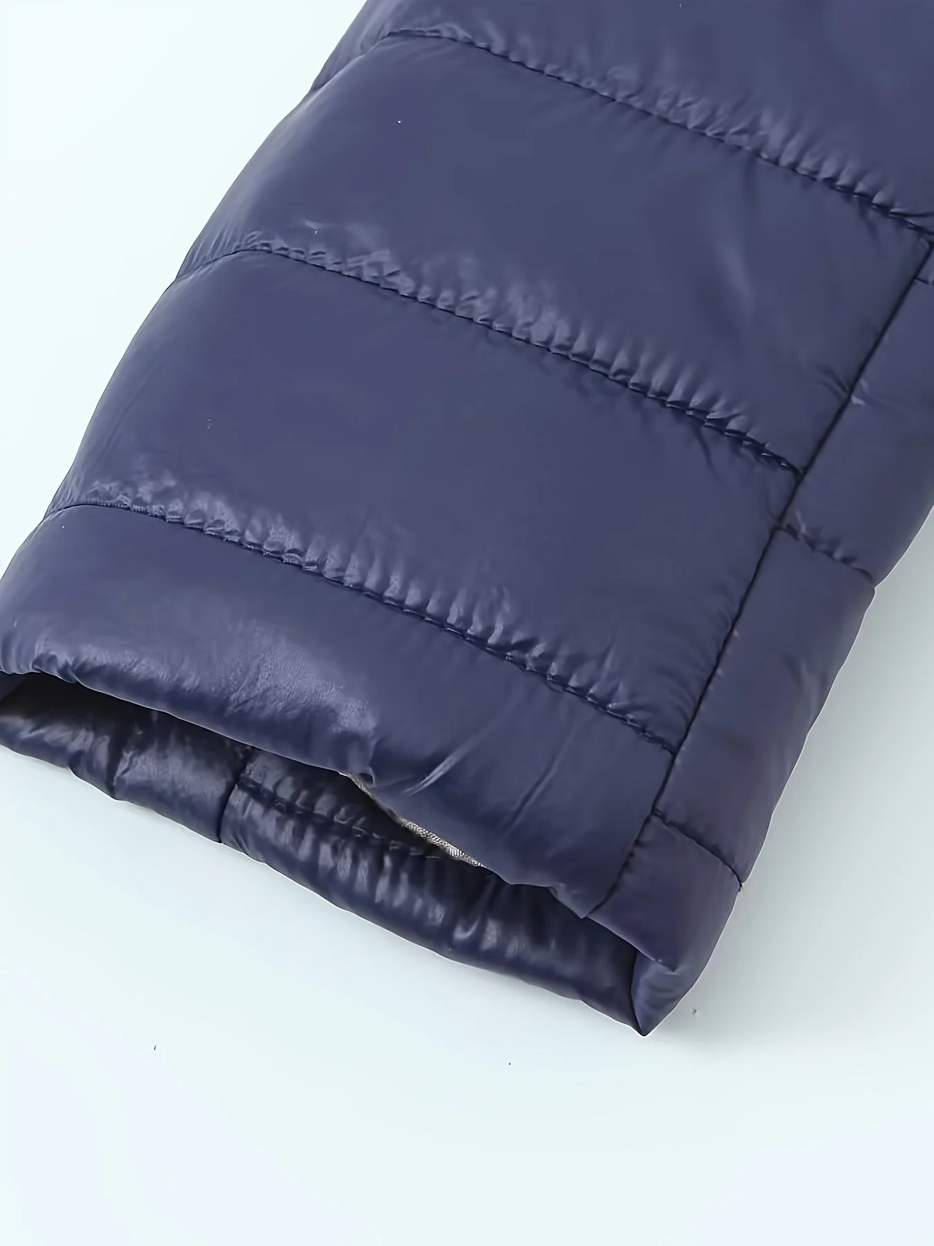 Nina | Warme puffy jas met rits en imitatiefbont voering - Image 5