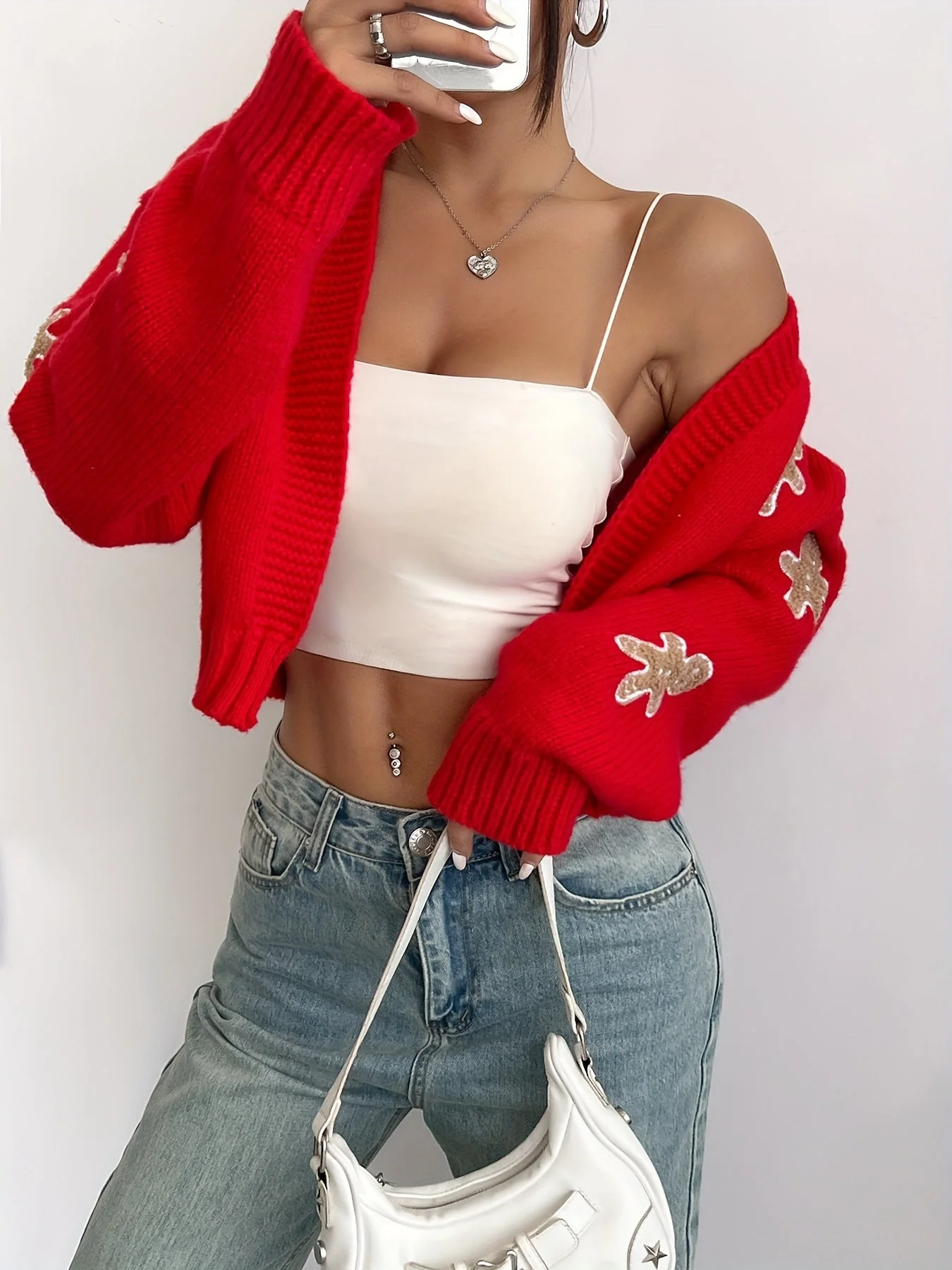Noa | Elegante gebreide cardigan met gingerbread borduursel - Image 8