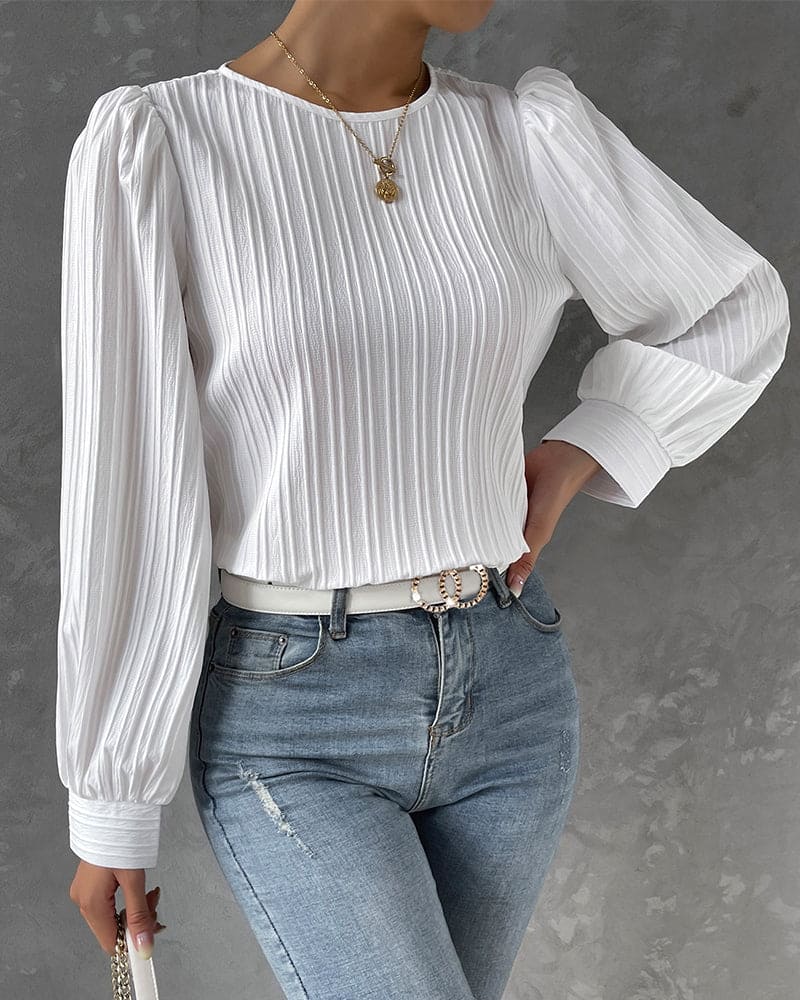 Olivia | Blouse met lantaarnmouwen - Image 2