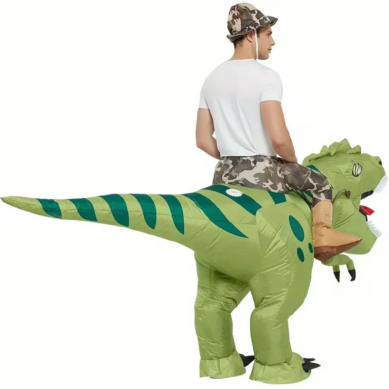 Opblaasbaar T-Rex kostuum met hoed voor carnaval - Image 2