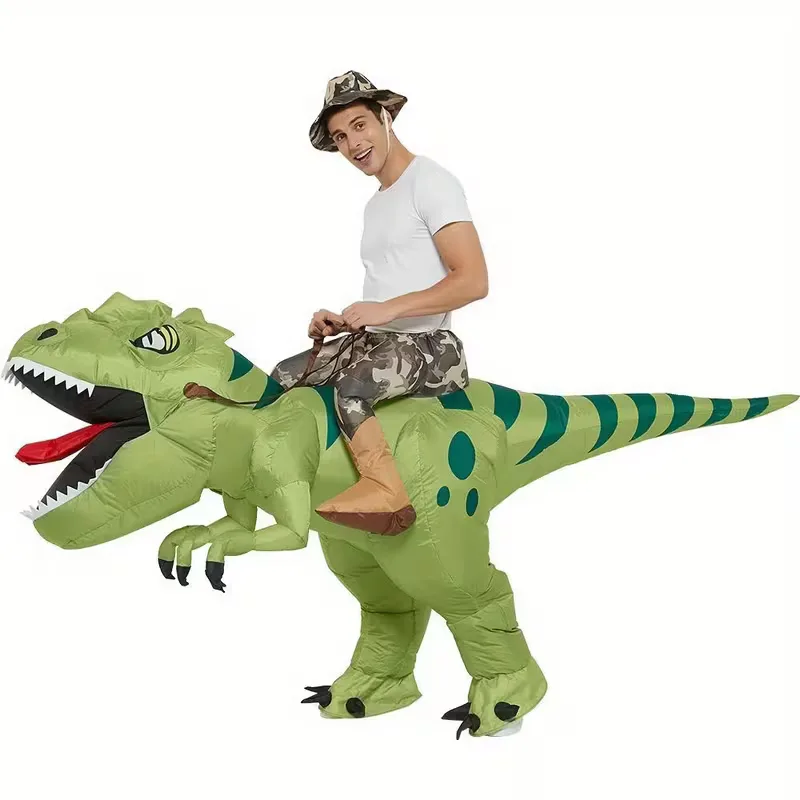 Opblaasbaar T-Rex kostuum met hoed voor carnaval - Image 3