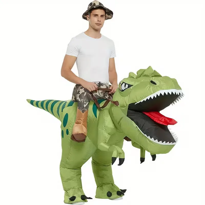 Opblaasbaar T-Rex kostuum met hoed voor carnaval - Image 4