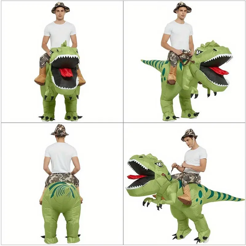 Opblaasbaar T-Rex kostuum met hoed voor carnaval - Image 8