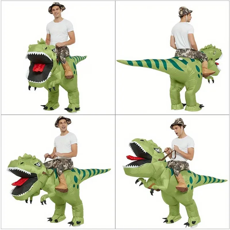 Opblaasbaar T-Rex kostuum met hoed voor carnaval - Image 9
