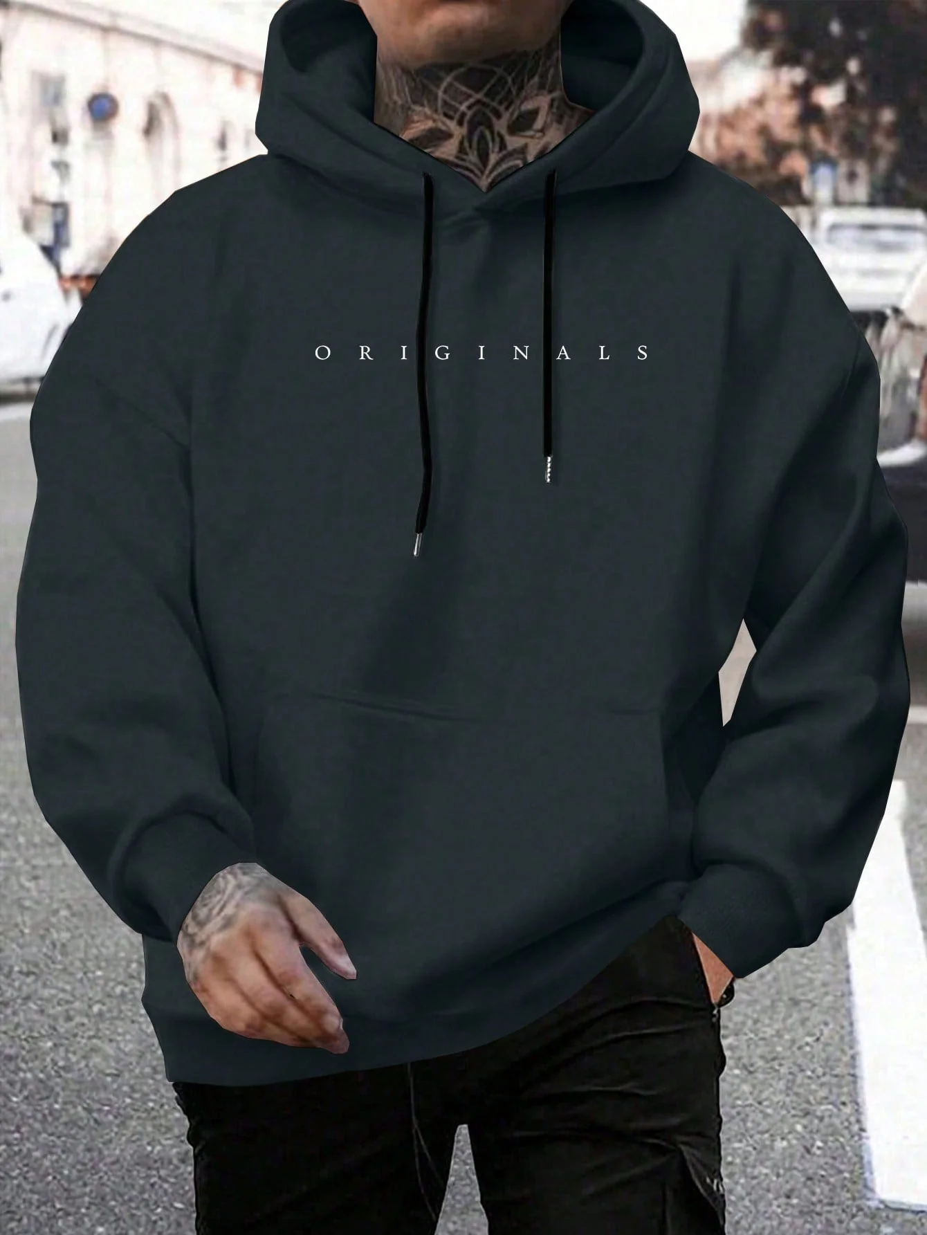 Originals | Heren sweatshirt met capuchon en letterprint - Image 10