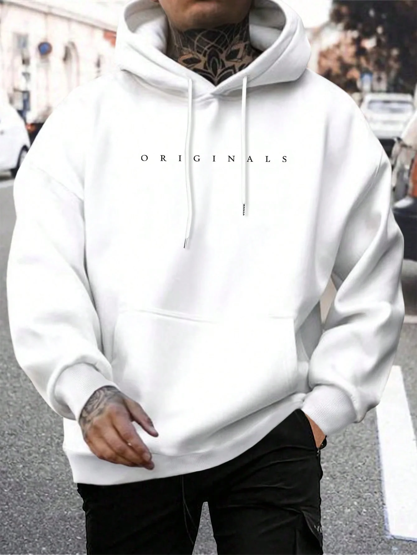 Originals | Heren sweatshirt met capuchon en letterprint - Image 2