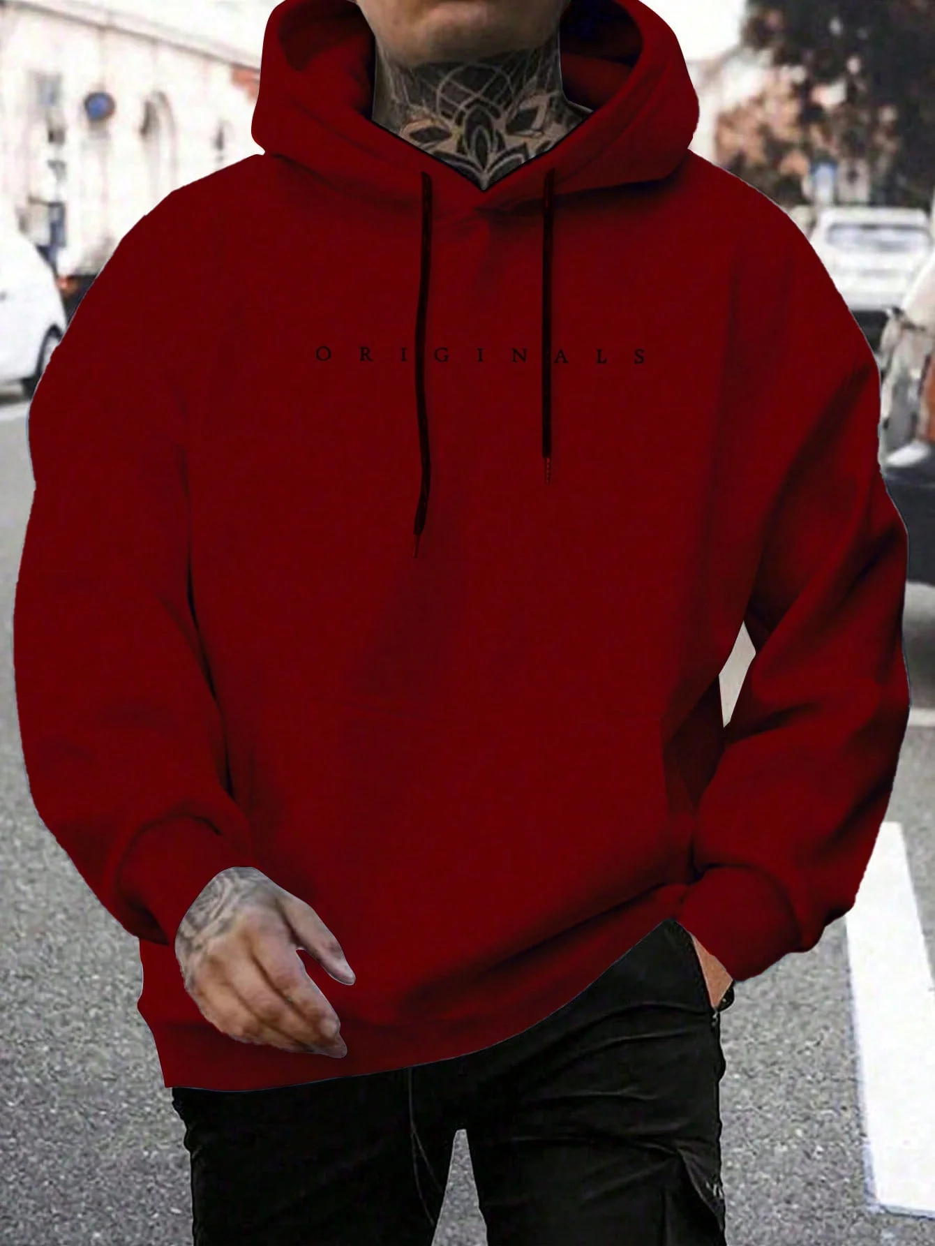 Originals | Heren sweatshirt met capuchon en letterprint - Image 4