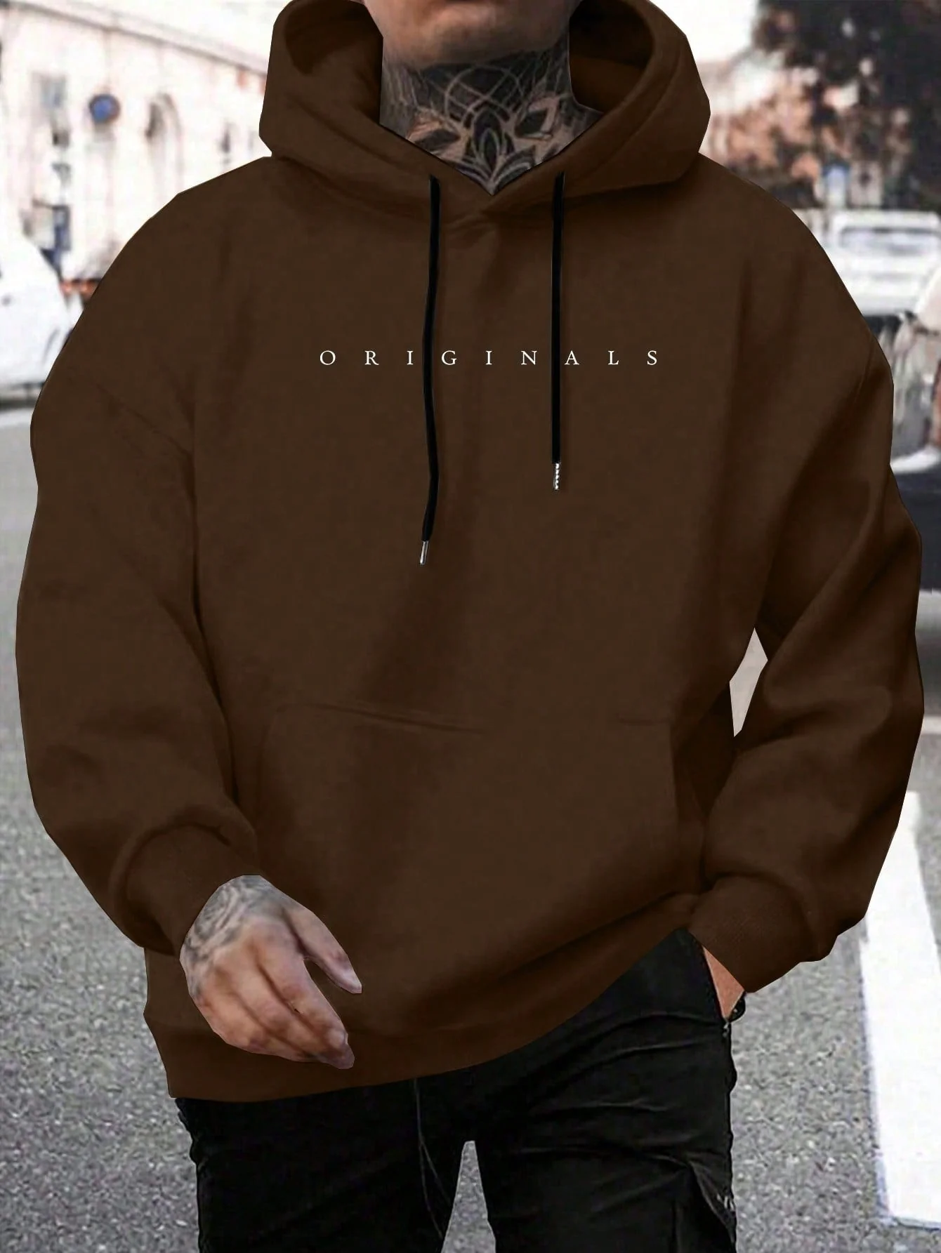 Originals | Heren sweatshirt met capuchon en letterprint - Image 9