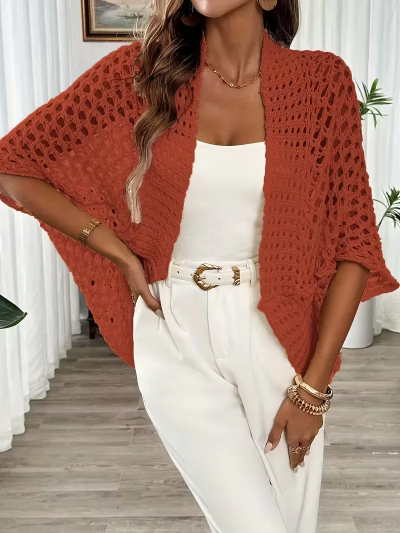 Oversized cardigan met hollow-out design - Image 17