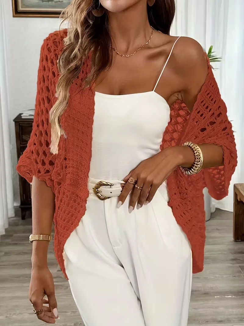 Oversized cardigan met hollow-out design - Image 18