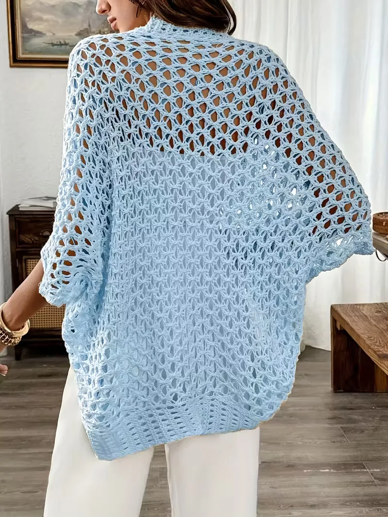 Oversized cardigan met hollow-out design - Image 22