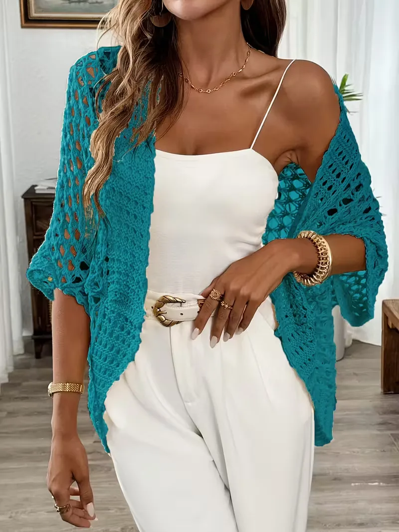 Oversized cardigan met hollow-out design - Image 32