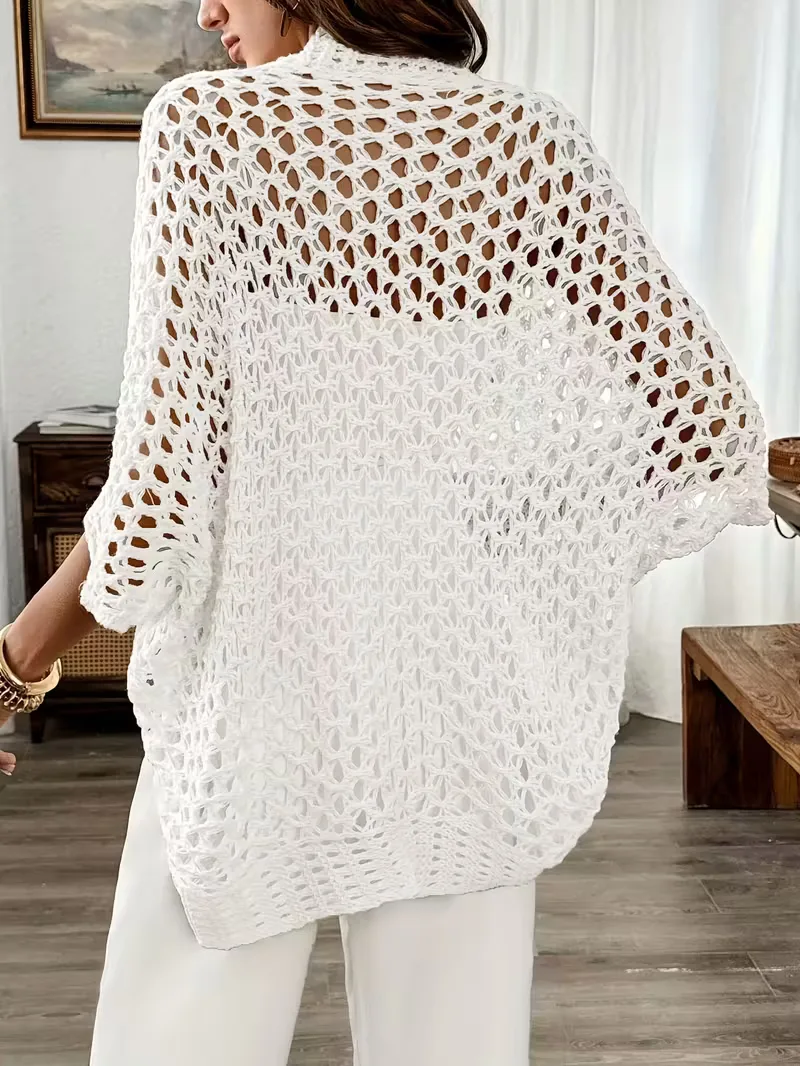 Oversized cardigan met hollow-out design - Image 36