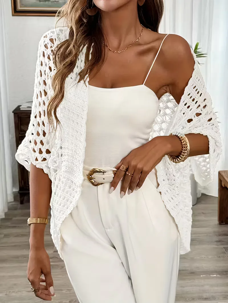 Oversized cardigan met hollow-out design - Image 39