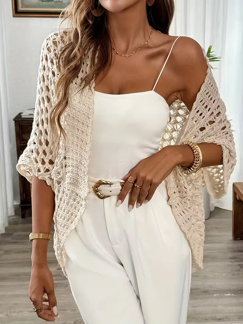 Oversized cardigan met hollow-out design - Image 5