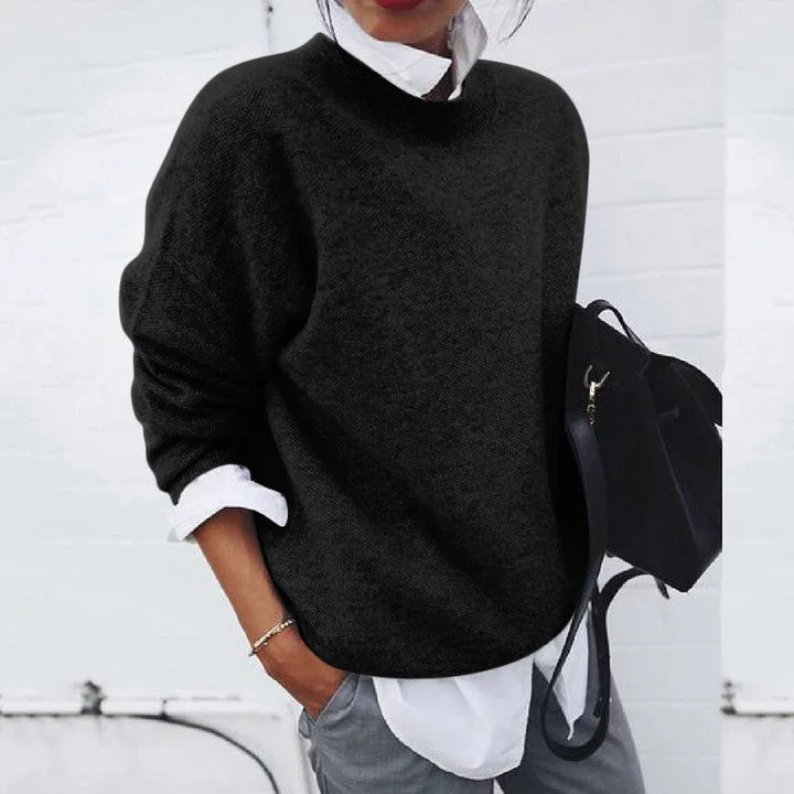 Oversized cashmere dames trui met lange mouwen - Image 3