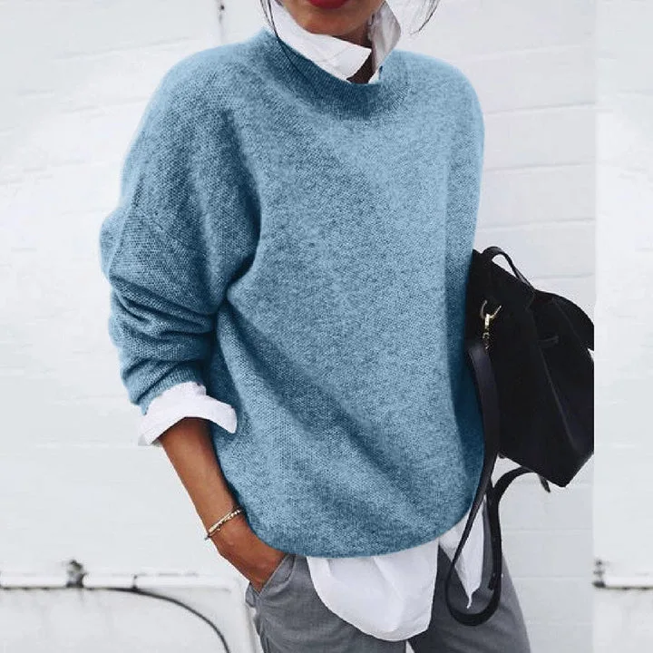 Oversized cashmere dames trui met lange mouwen - Image 5