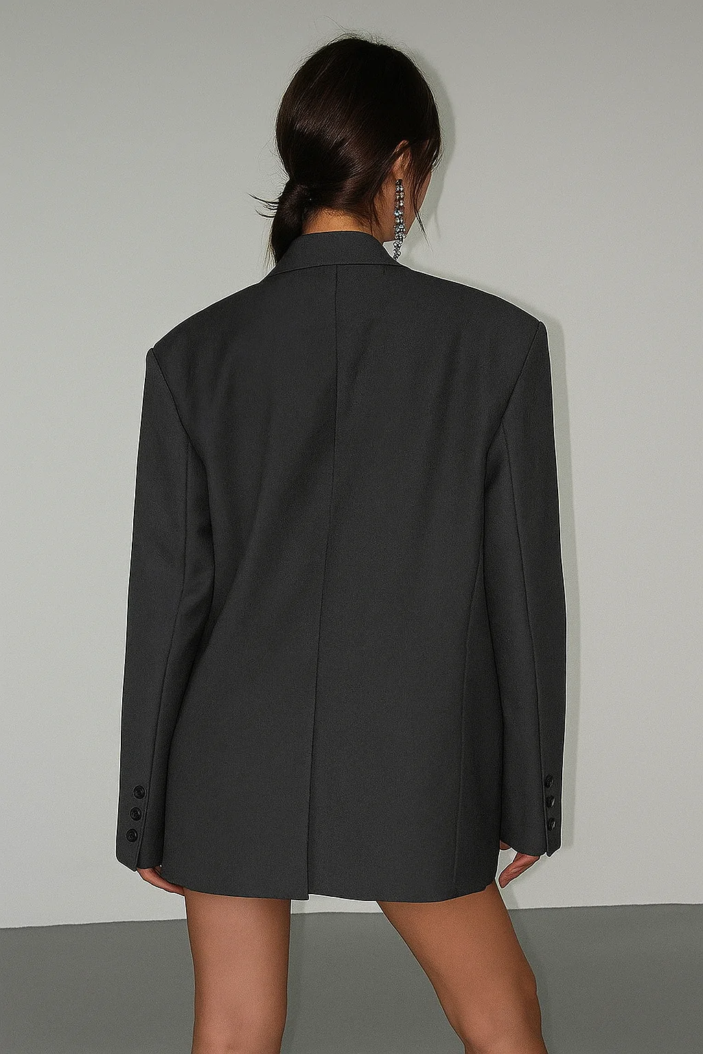 Oversized lange blazer met reverskraag - Image 7