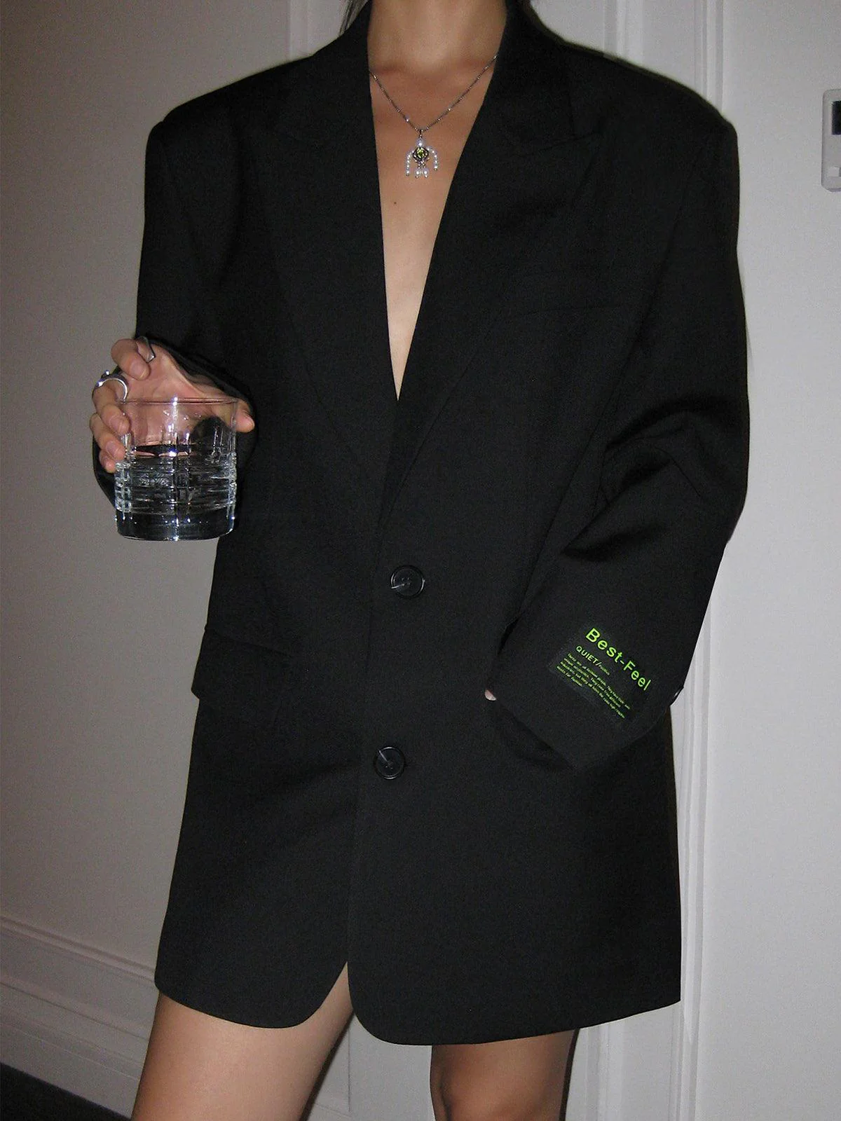 Oversized lange blazer met reverskraag - Image 9