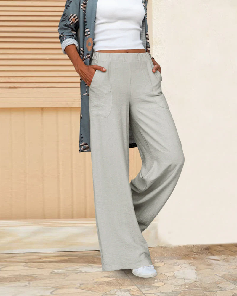 Pantalon Effen hoge taille - Image 5