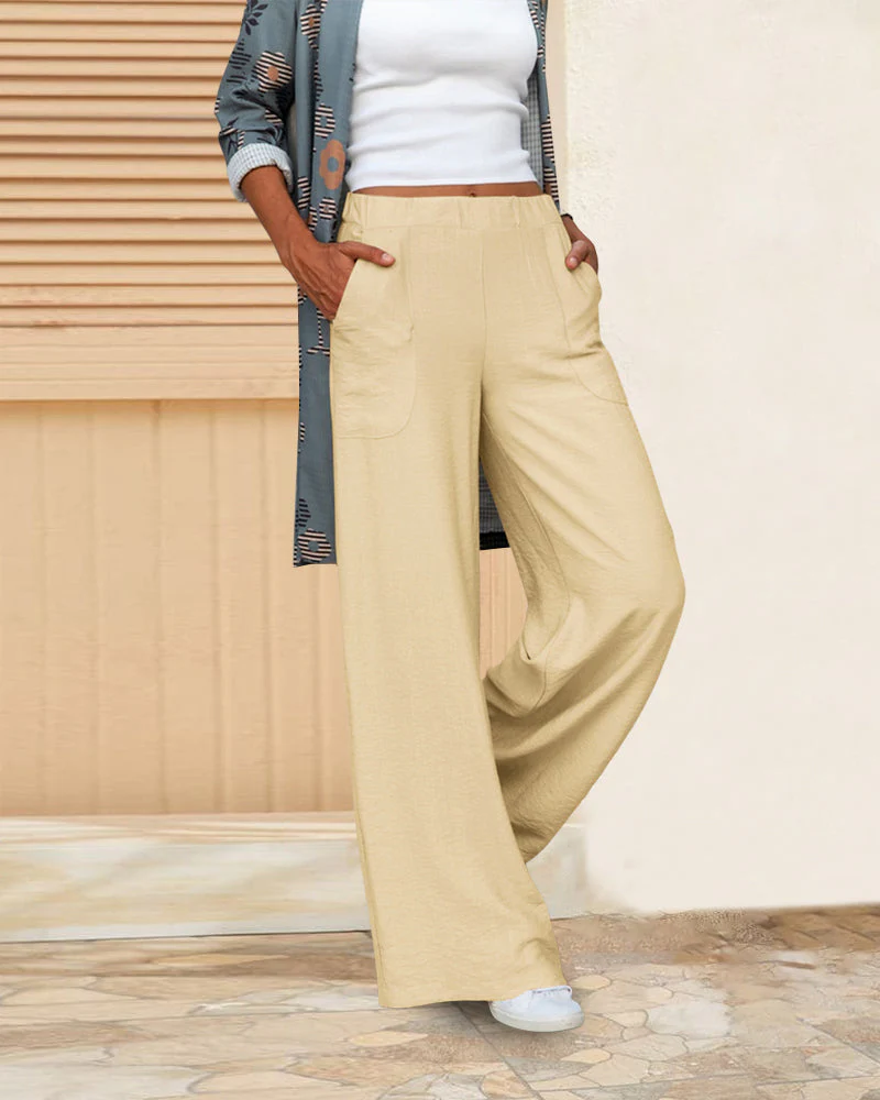 Pantalon Effen hoge taille - Image 6