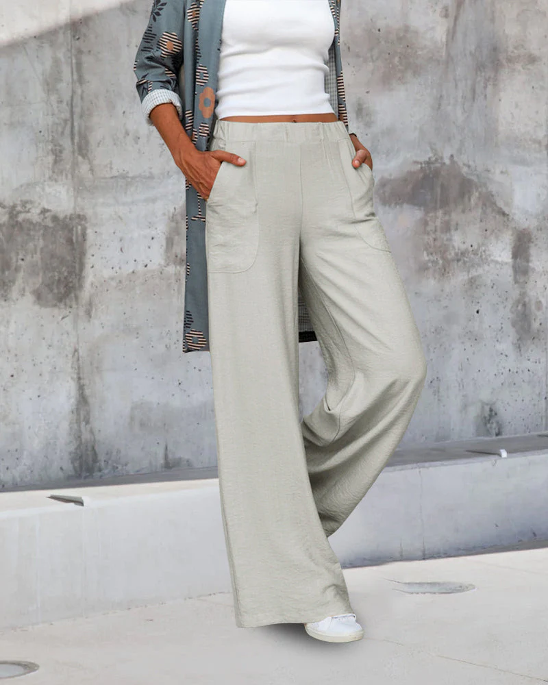 Pantalon Effen hoge taille - Image 8