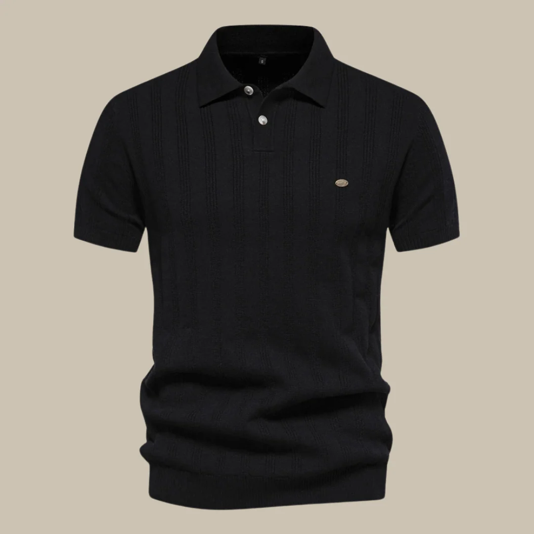 Peutrey | Stijlvolle wollen polo met korte mouw