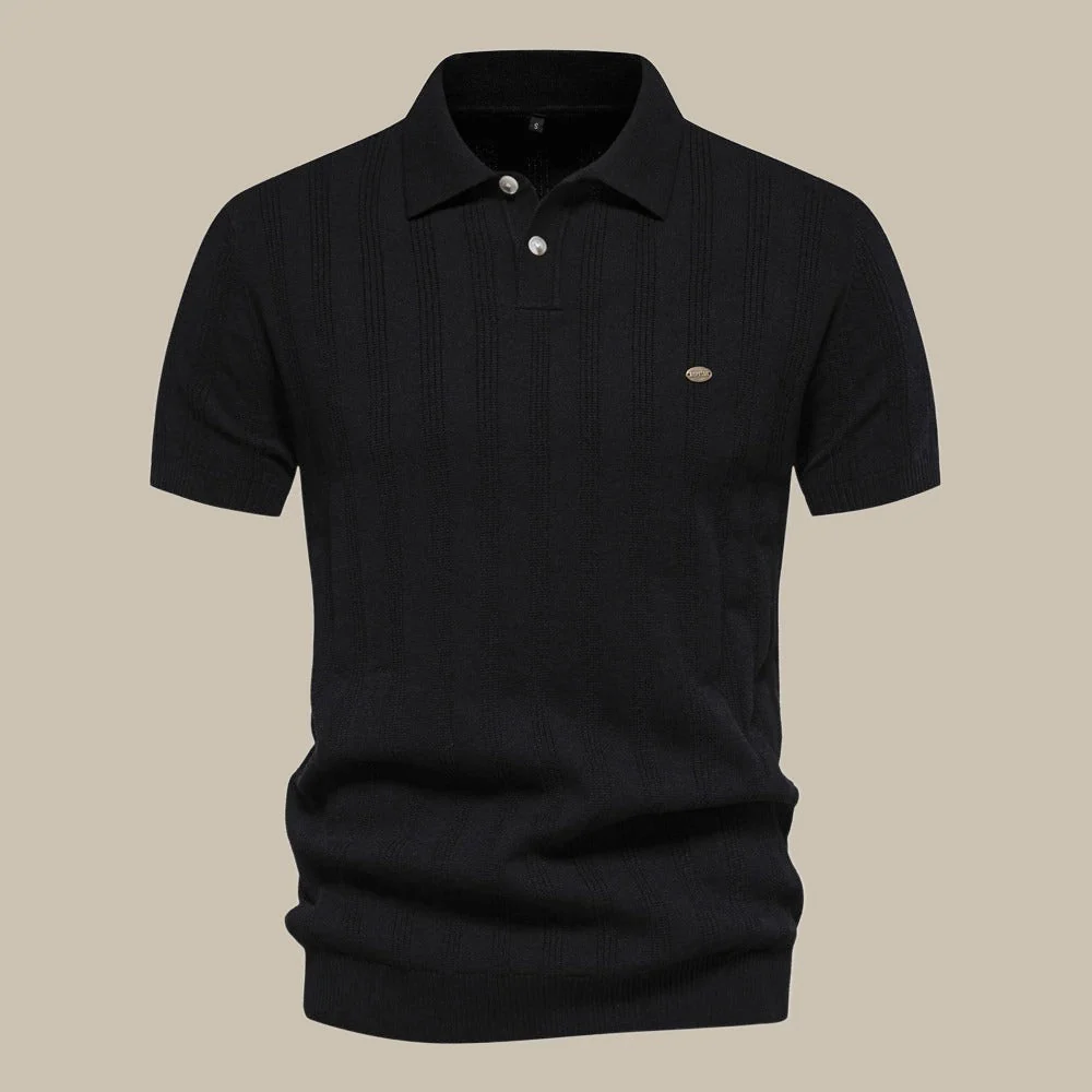 Peutrey | Stijlvolle wollen polo met korte mouw - Image 3