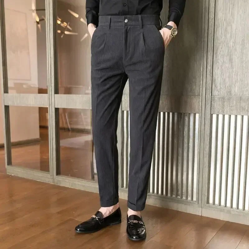 Pierre | Slanke corduroy broek