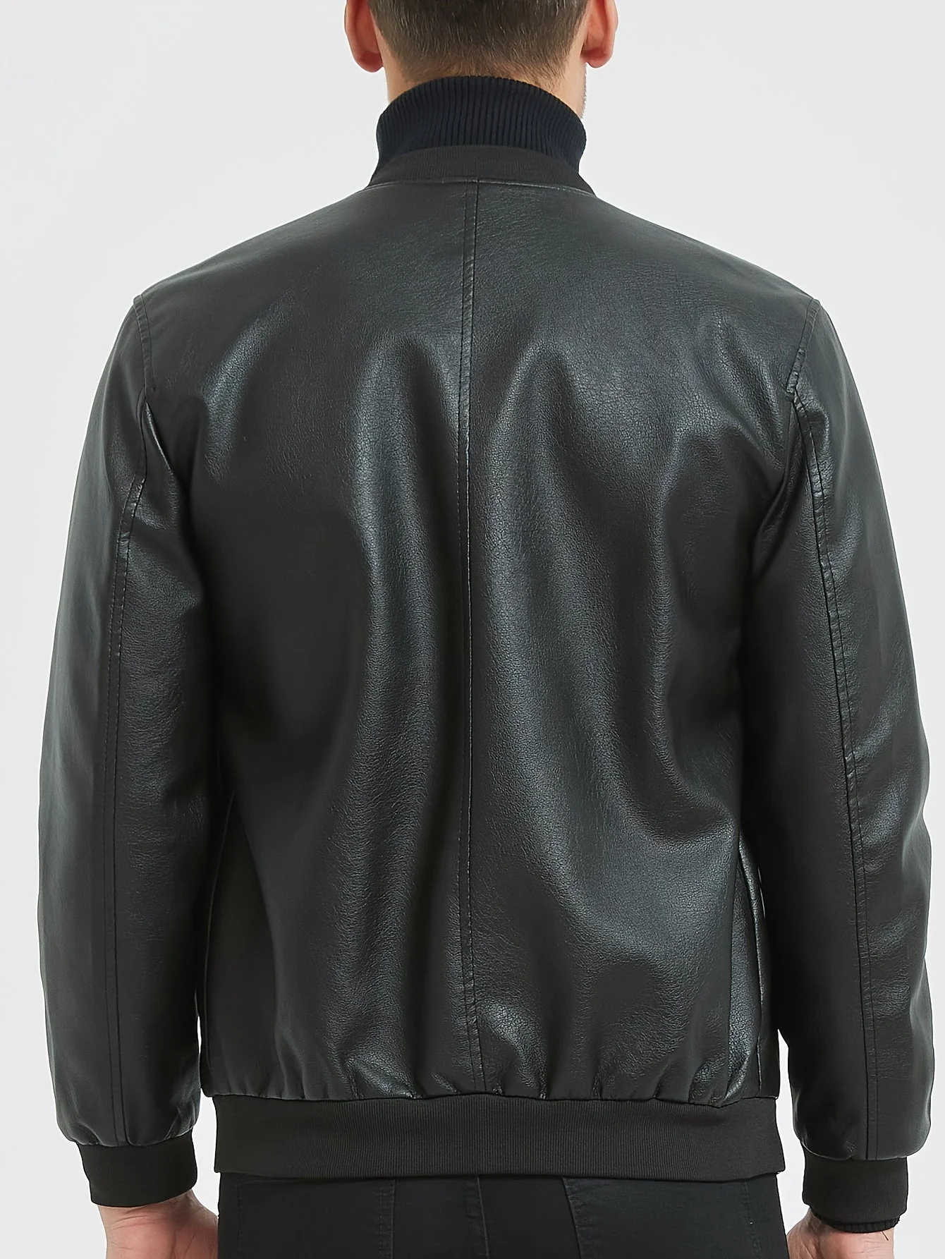Piet | Klassiek design PU-jack in effen kleur - Image 2