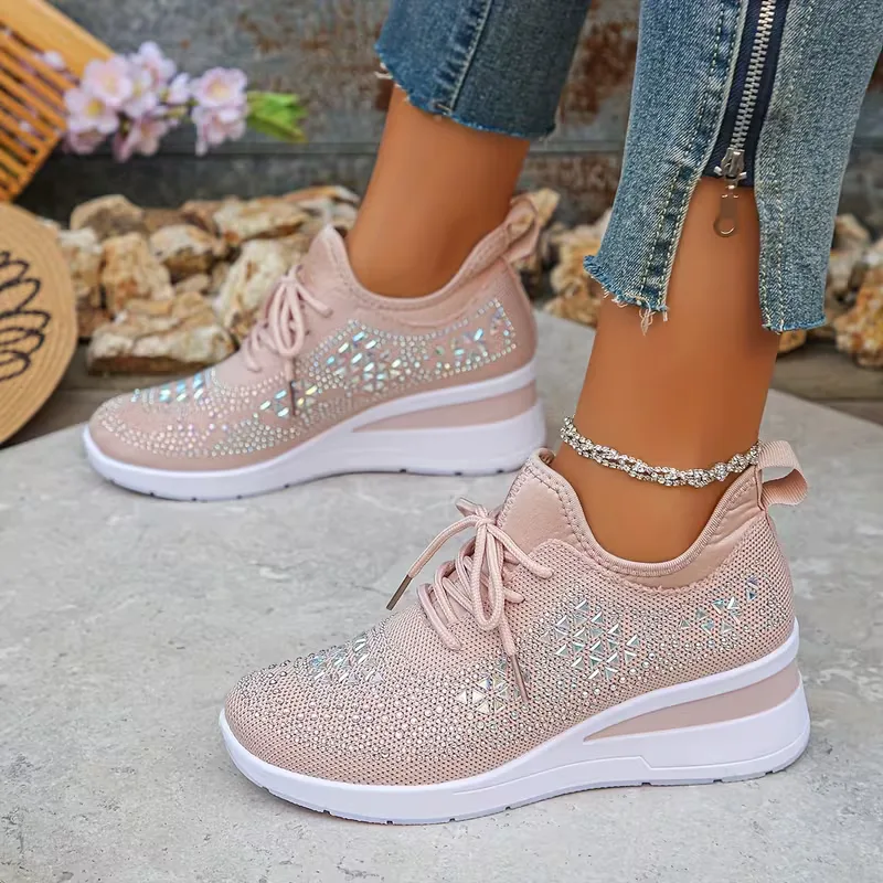 Platform sneakers met gebreide bovenkant - Image 2