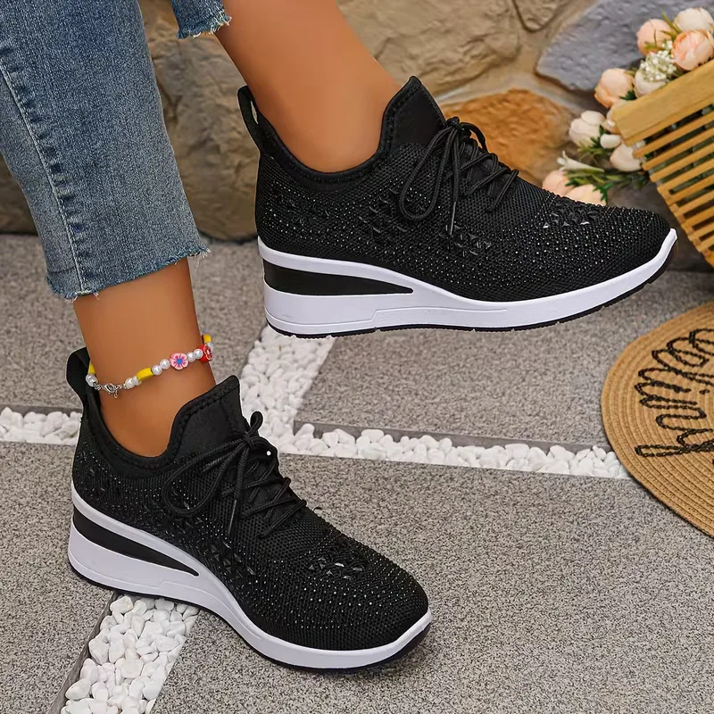 Platform sneakers met gebreide bovenkant - Image 5