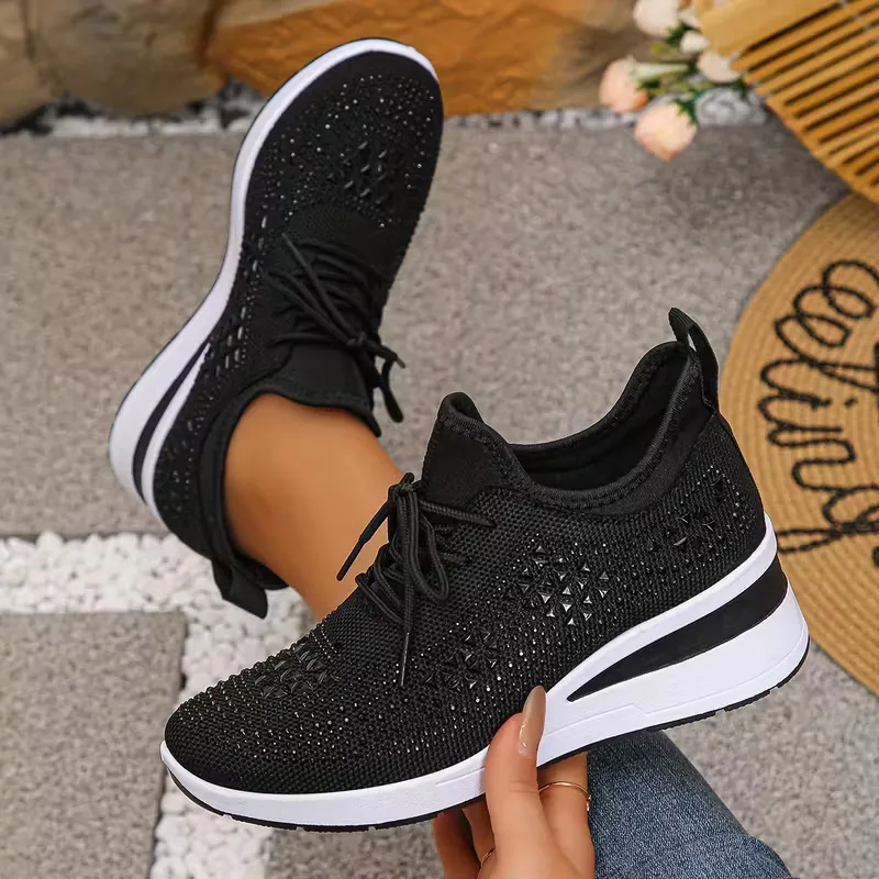 Platform sneakers met gebreide bovenkant - Image 6