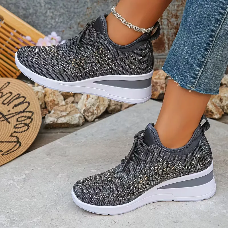 Platform sneakers met gebreide bovenkant - Image 7