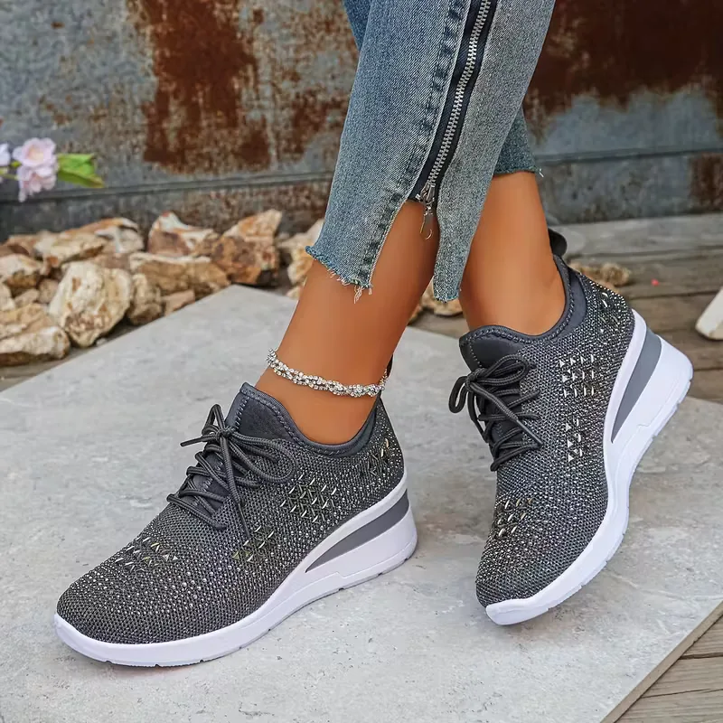 Platform sneakers met gebreide bovenkant - Image 9