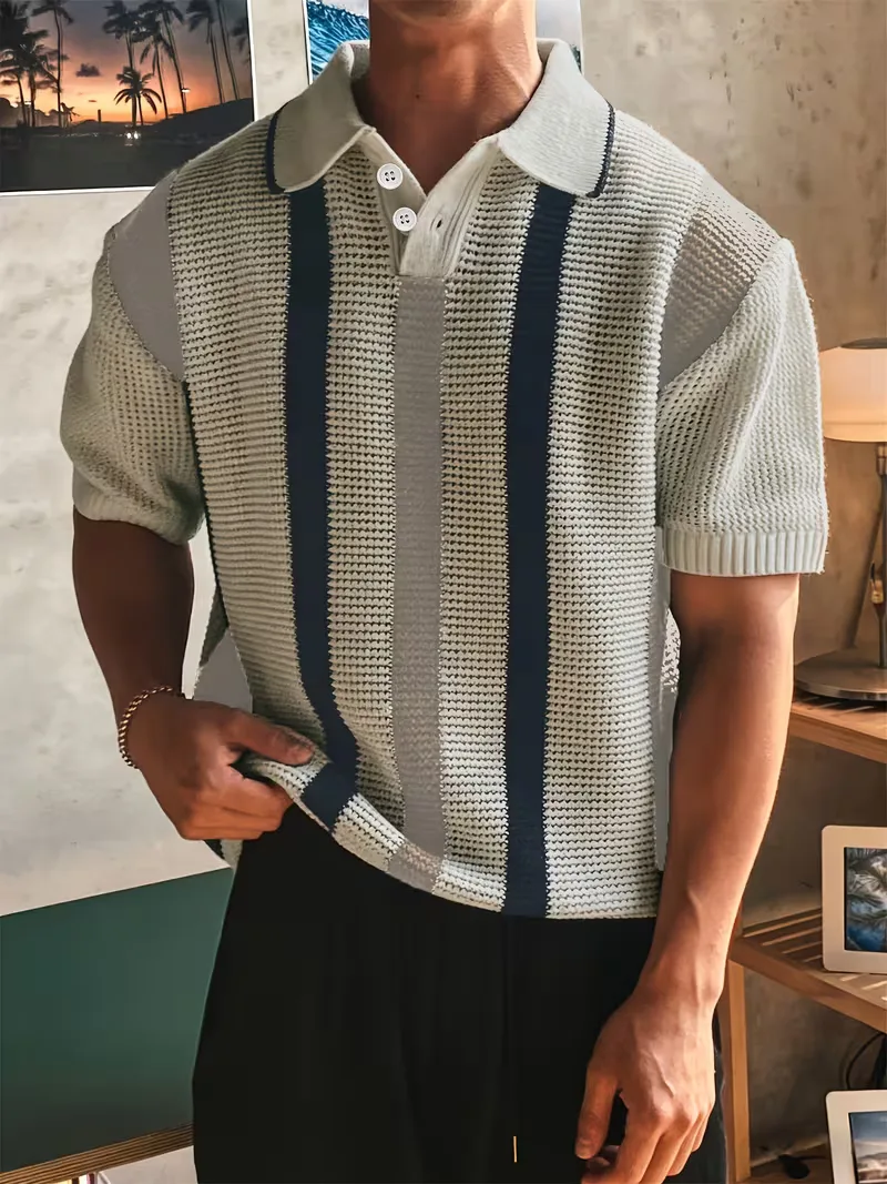 Polo met V-neck en korte mouw - Image 10