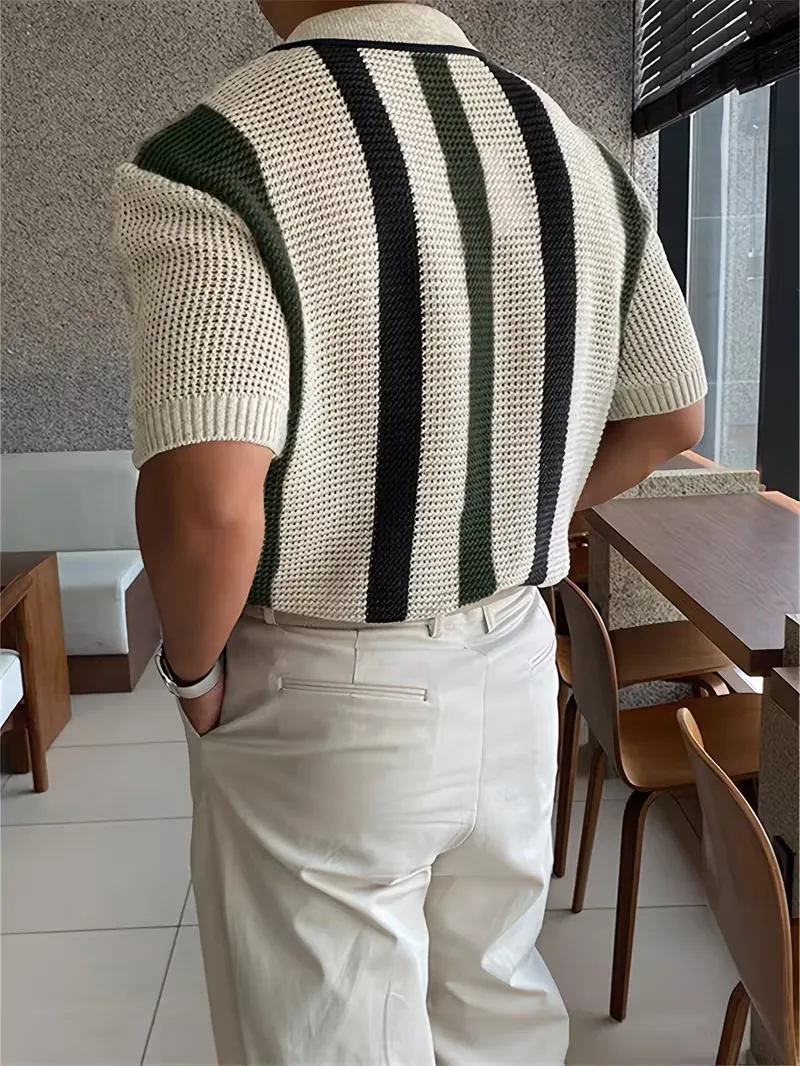 Polo met V-neck en korte mouw - Image 15
