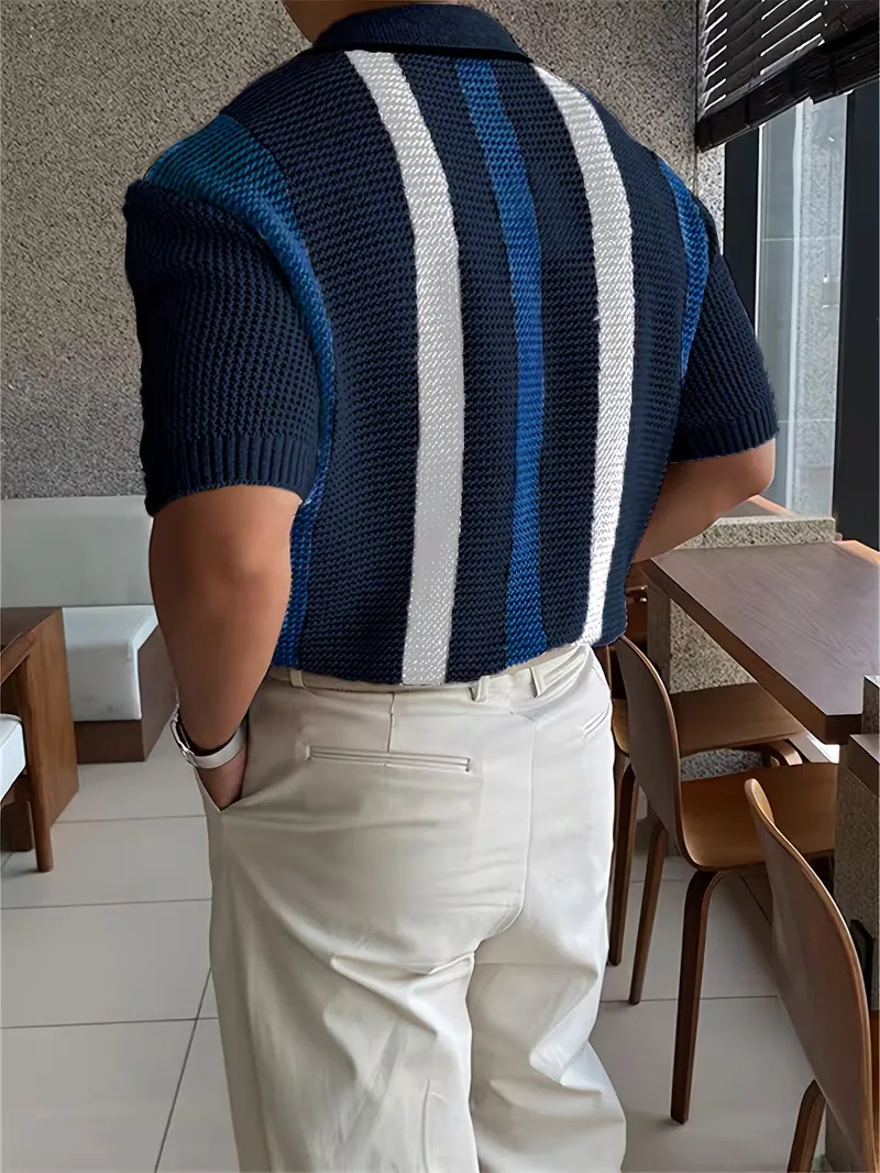 Polo met V-neck en korte mouw - Image 2
