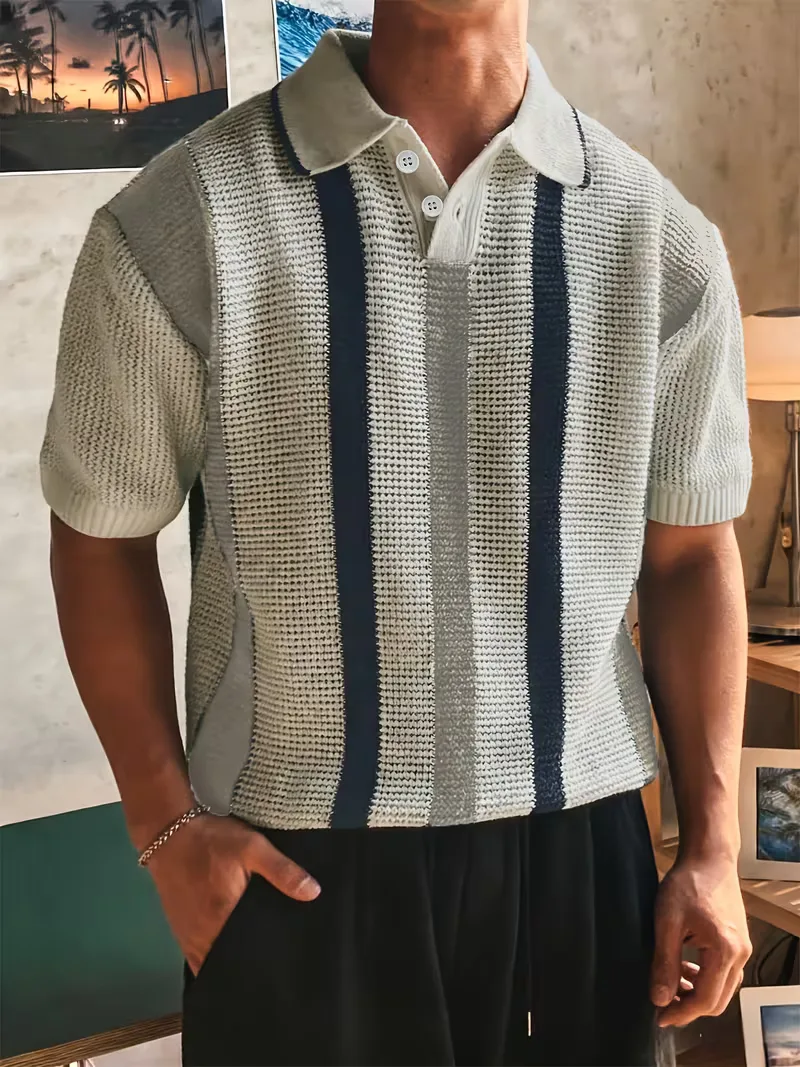 Polo met V-neck en korte mouw - Image 9