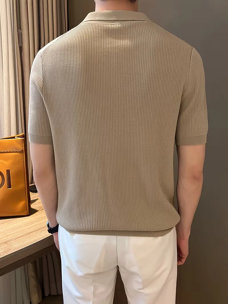 Polo met V-neck en korte mouwen - Image 10