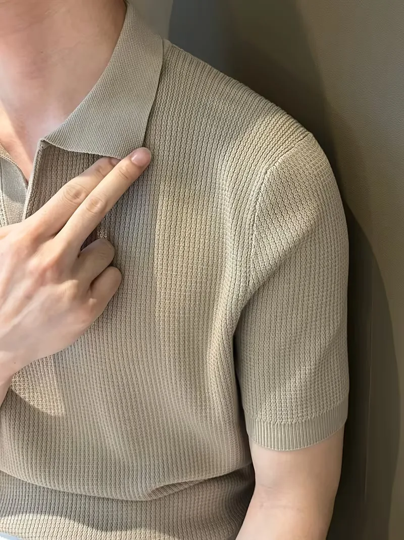 Polo met V-neck en korte mouwen - Image 12