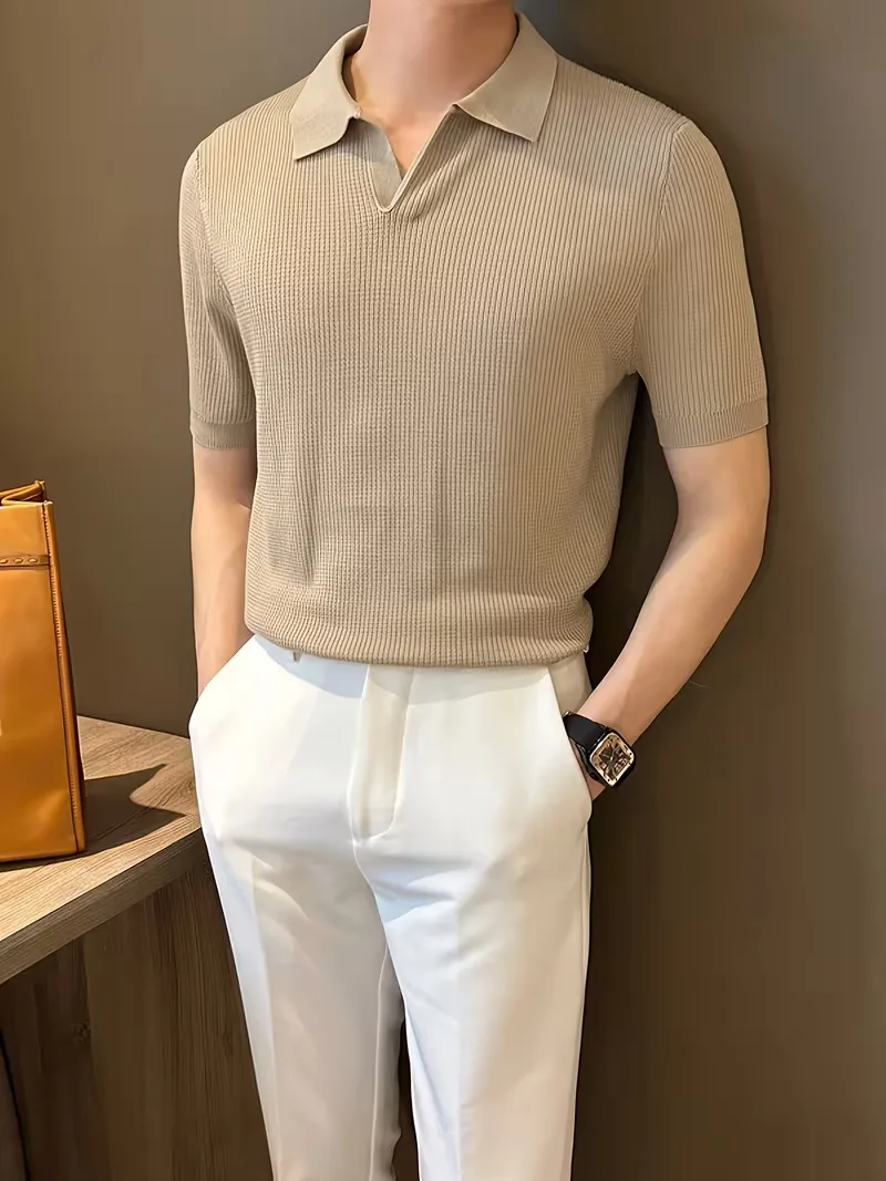 Polo met V-neck en korte mouwen - Image 13
